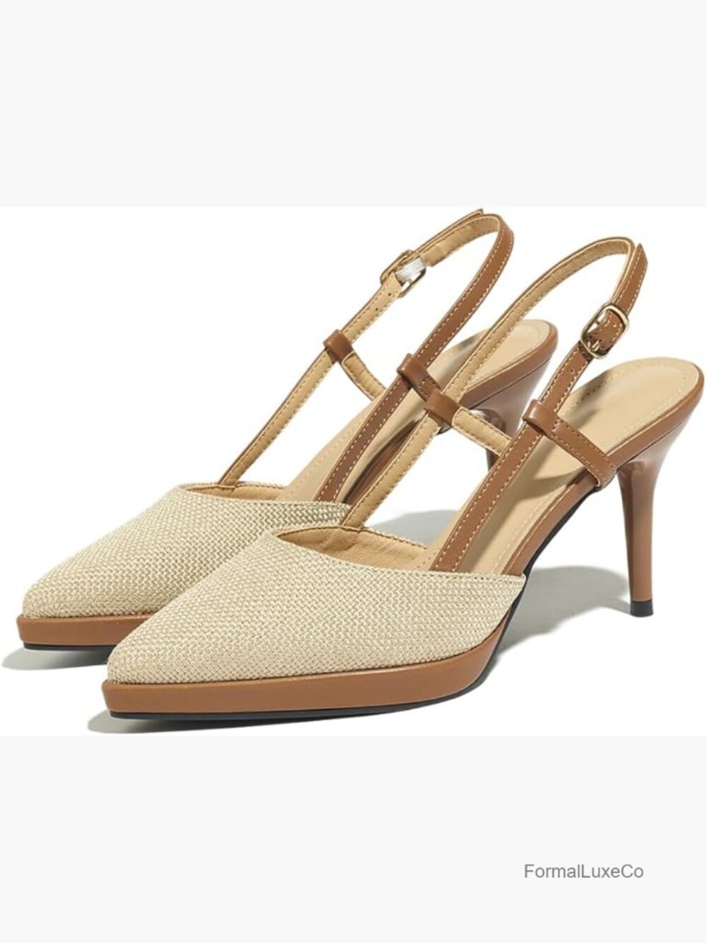 Pointed Toe Stiletto Heeled Sandals Women's Lace Up Slingback Dress Shoes